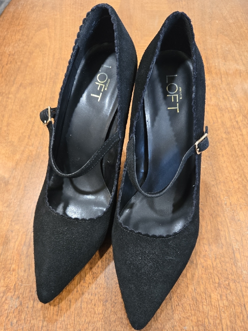 Ann Taylor LOFT black Suede High Heels